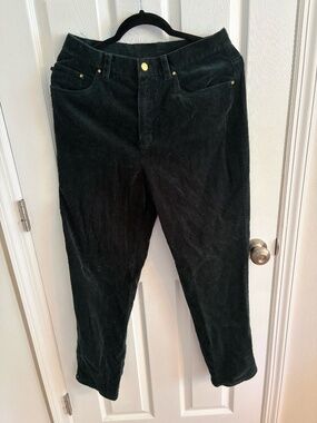 Womens Ralph Lauren dark green corduroy pants size 10